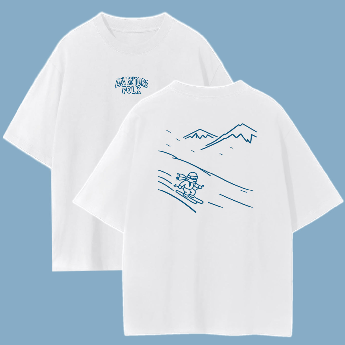 Adventure Folk - Stoke Skiing (White)