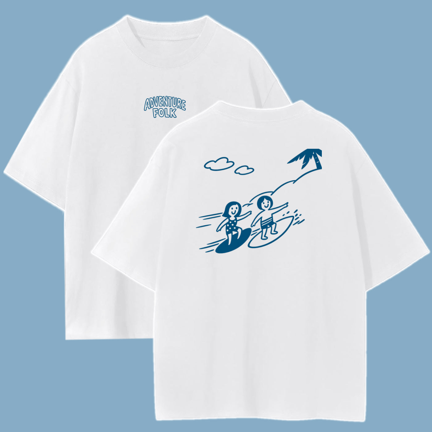 Adventure Folk - Wavy Surf (White)